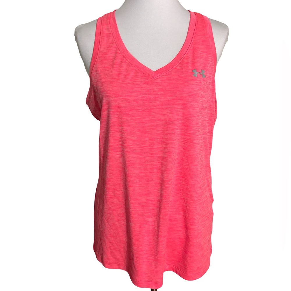 Under Armour Women's Vivid Pink Fitted Tank Top